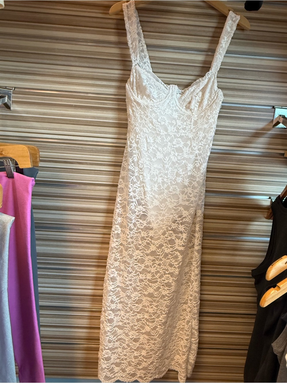Zara White Lace Midi Dress